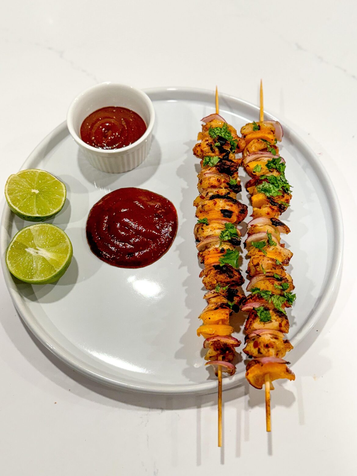 [Homemade] Spicy Chicken Skewers!