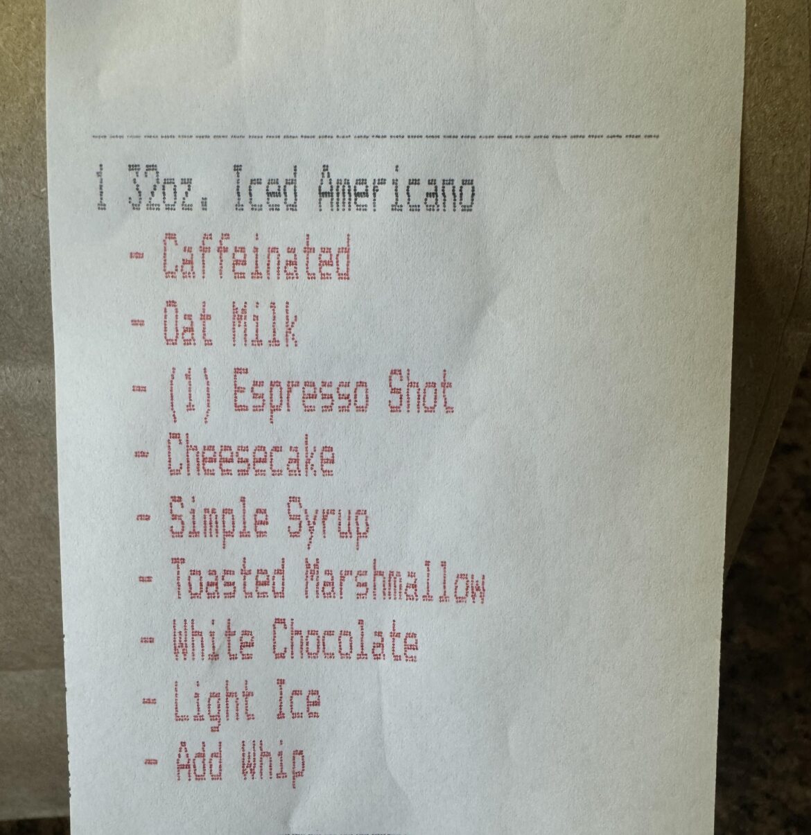 “32 oz. Iced Americano”