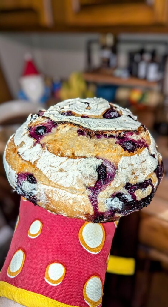 Lemon sugar blueberry sourdough