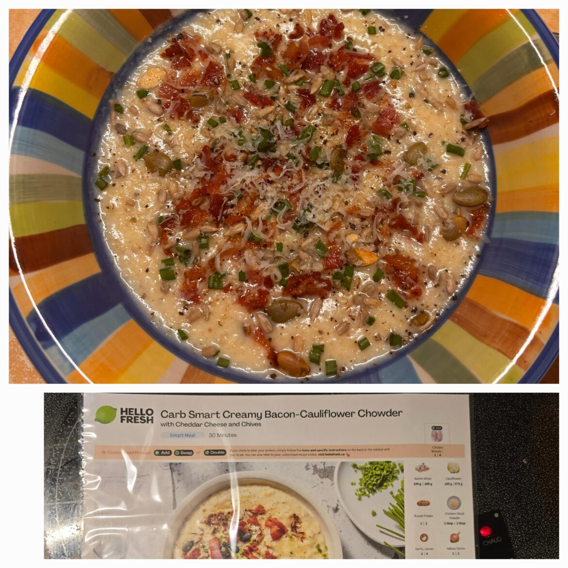 Carb Smart Creamy Bacon-Cauliflower Chowder