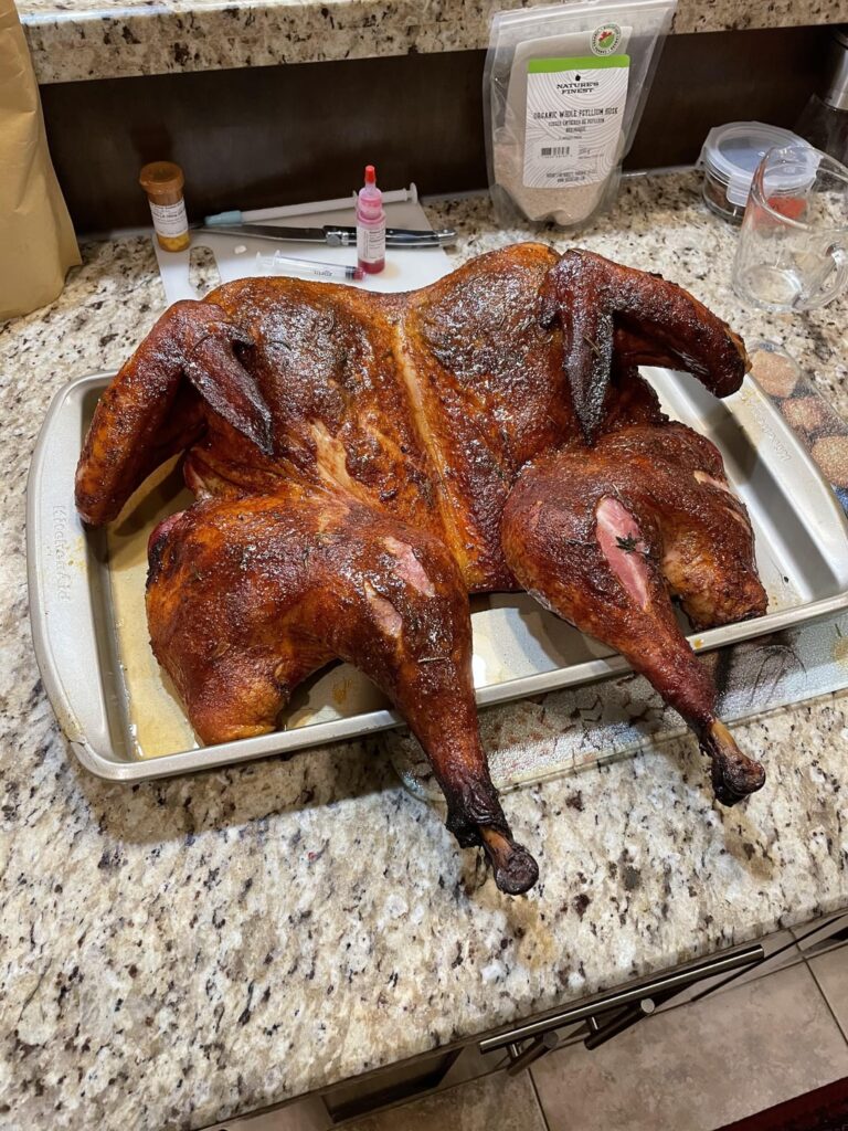 My smoked spatchcocked turkey