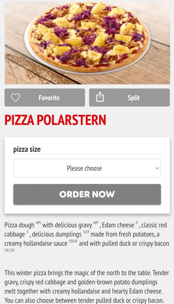 The polar star rises in the Call a Pizza sky