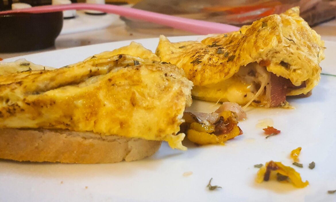 Trinidad Moruga Scorpion omelette