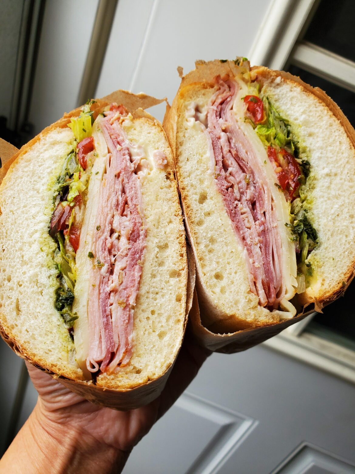 Just another Italian sandwich with leftover chimichurri sauce.