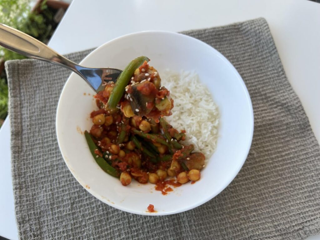 Sautéed Veggies In Tomato Sauce (one pot)