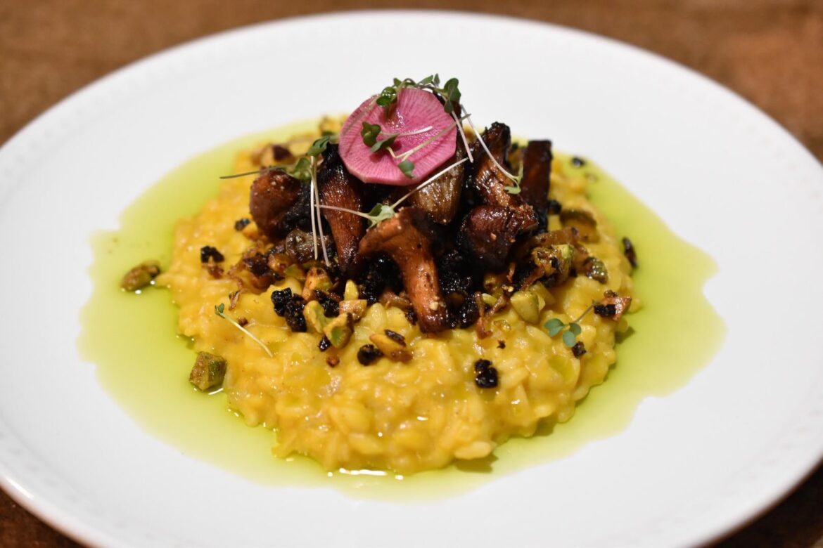 Butternut Squash Risotto | Wild Chanterelle and Oyster Mushrooms | Dukkah | Rosemary Oil