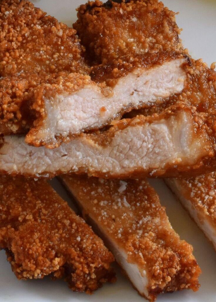 close up picture of my lunch today- pork chop