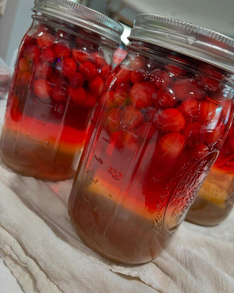 Four quarts of cranberry juice done