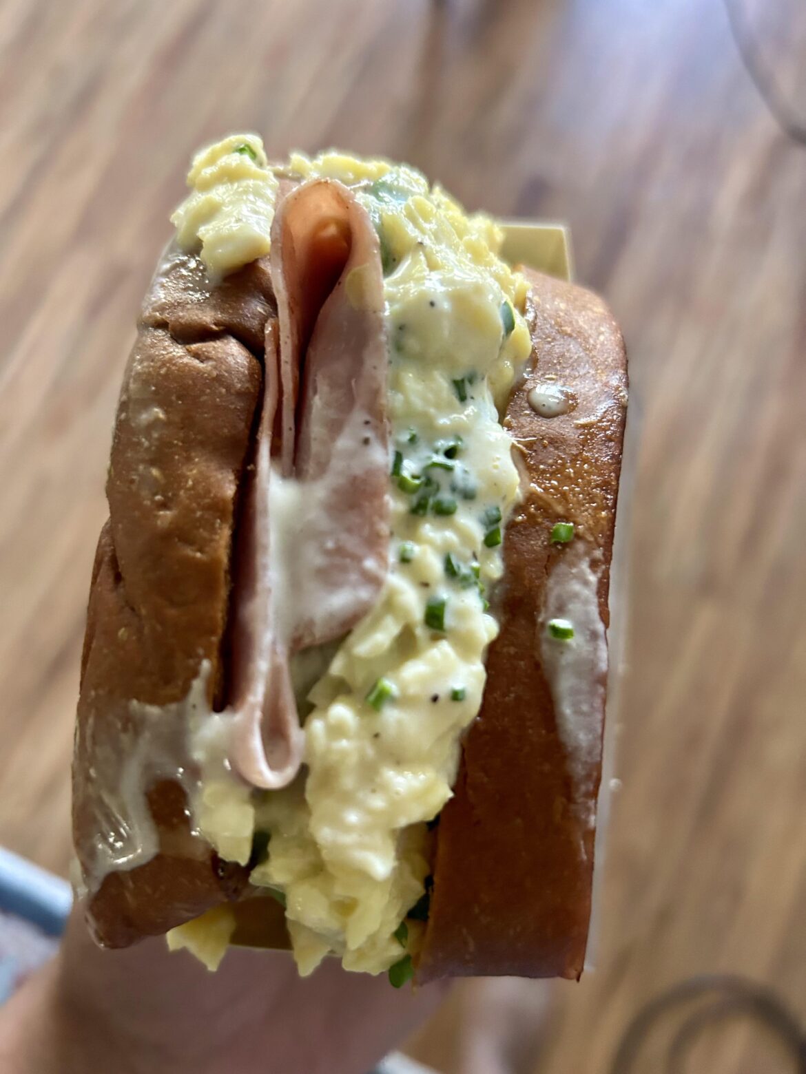 Ham and egg sandwich