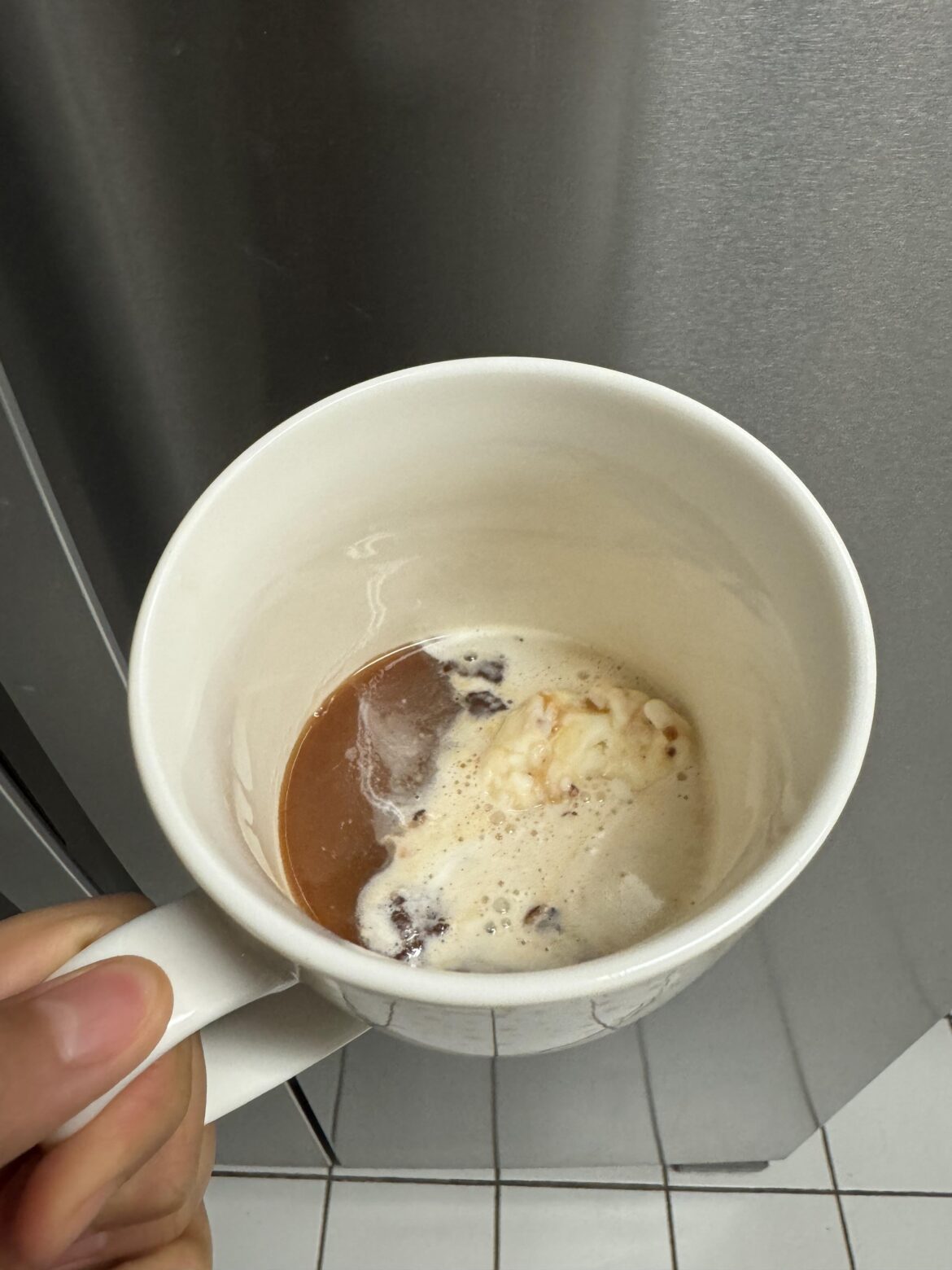 Homemade affogato