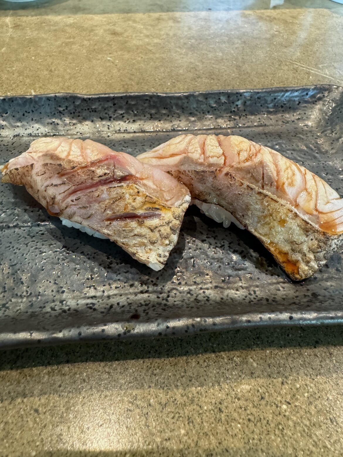 My favorite nigiri / sashimi, the rare Nodoguro (Blackthroat Seaperch). The most incredible fish, in my opinion.