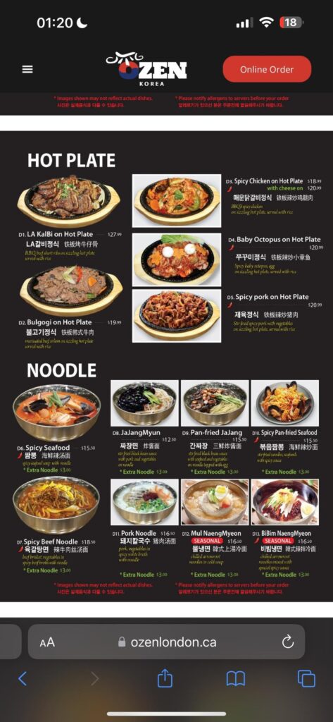 what’s a good low calorie dish should i order on this korean menu ?
