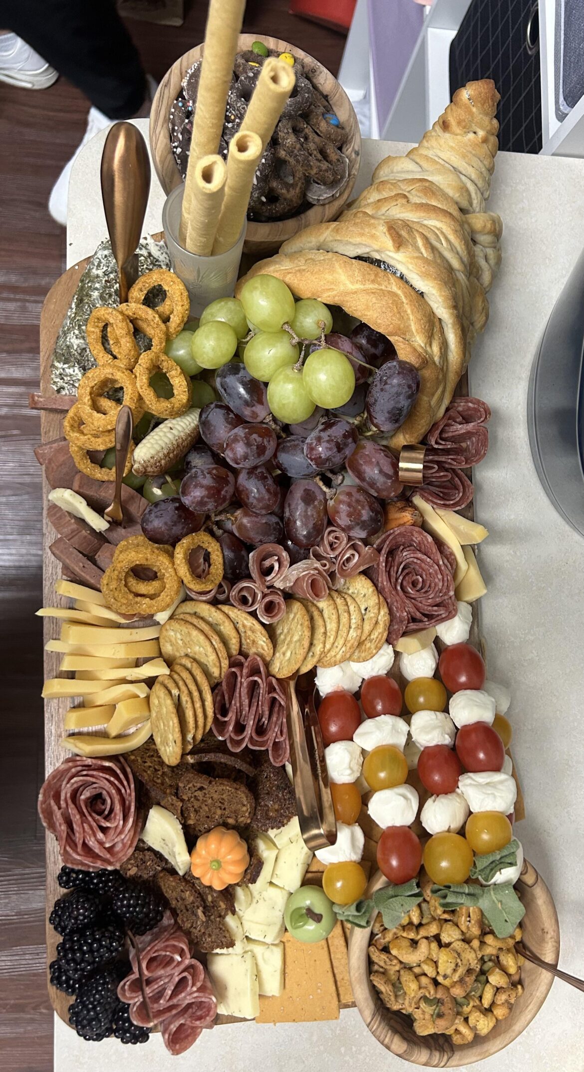 Another cornucopia! Y’all are so talented and inspiring- here’s my board for my work thanksgiving potluck!