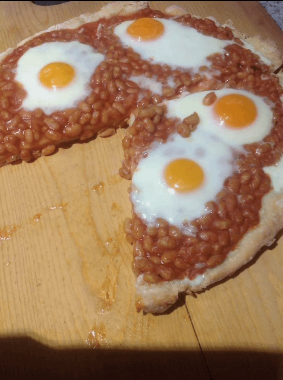 English Breakfast Violation of a pizza