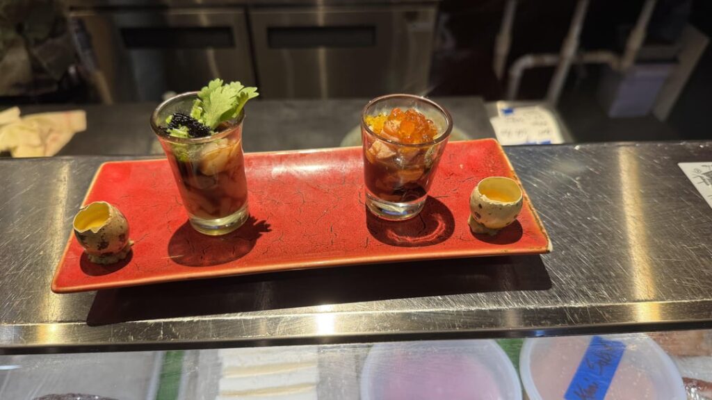 Scallop & Salmon Shooters