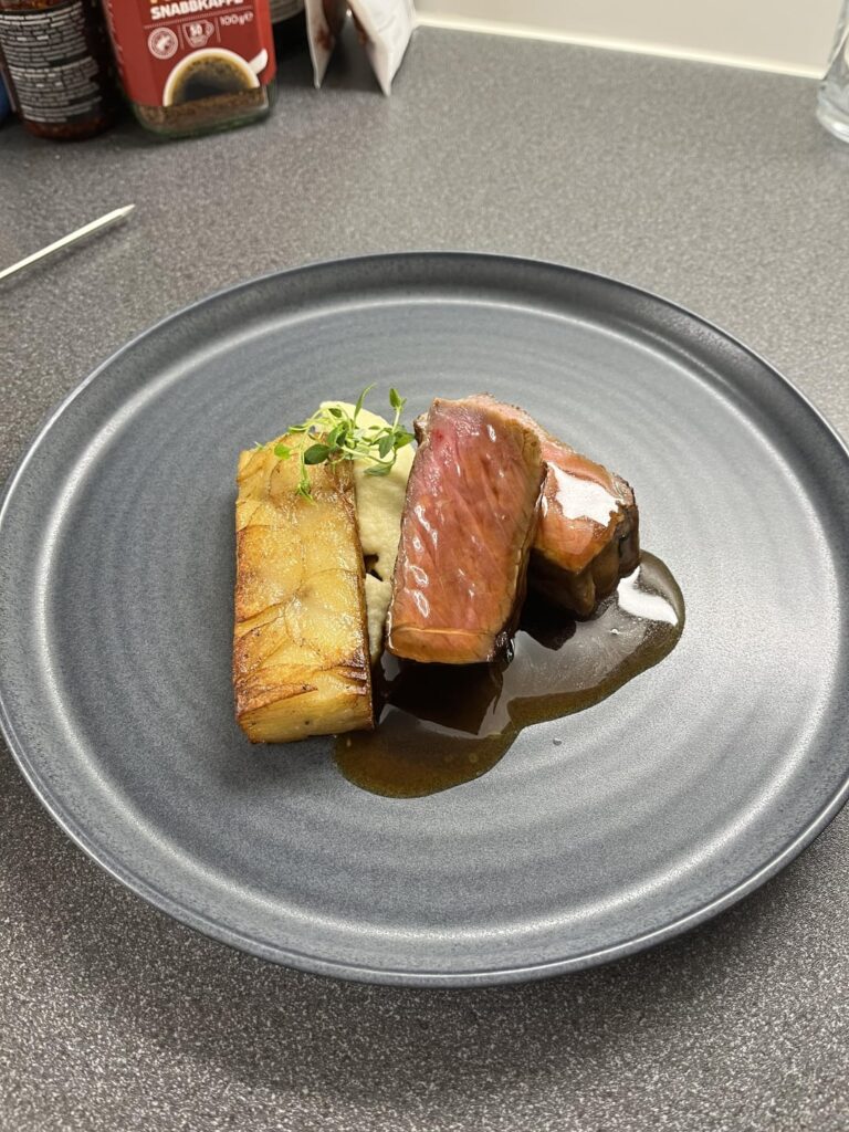 Steak dinner at home