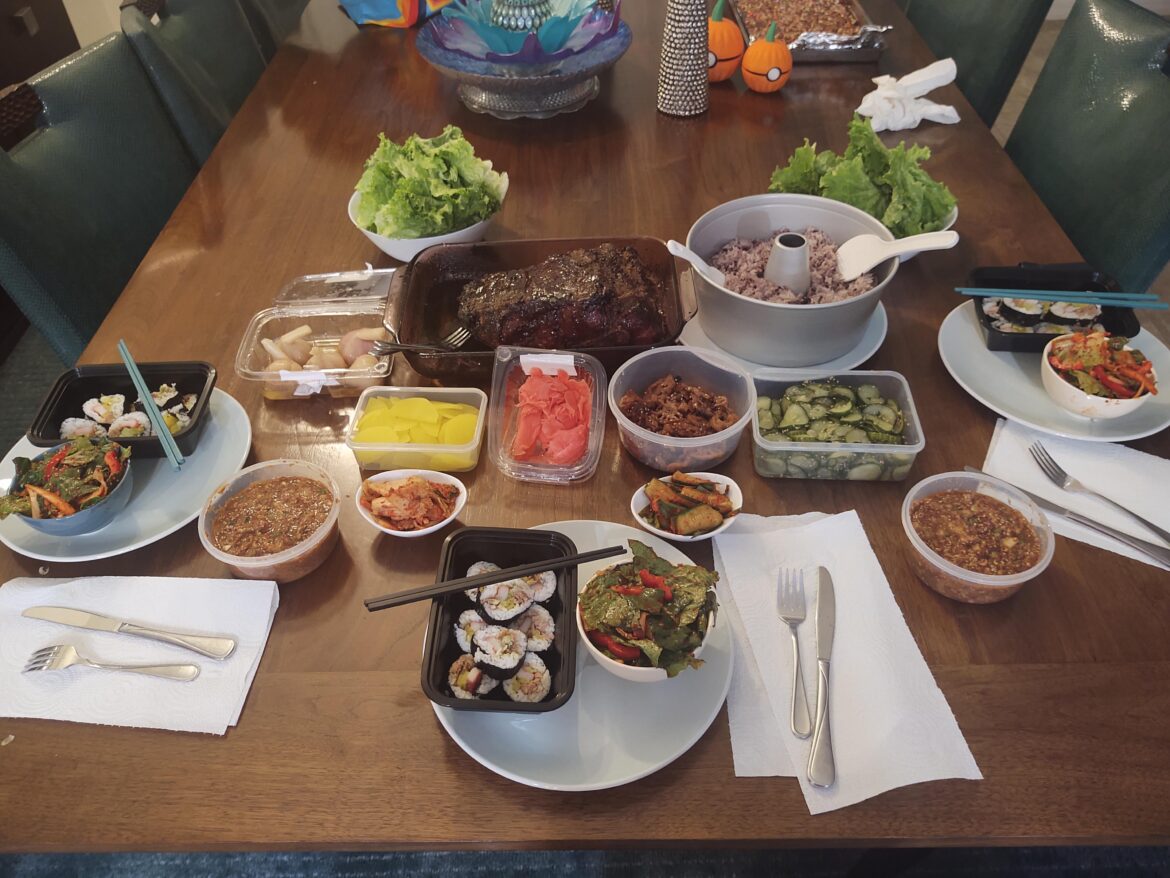 I, too, decided to do a Korean feast instead of a traditional American Thanksgiving
