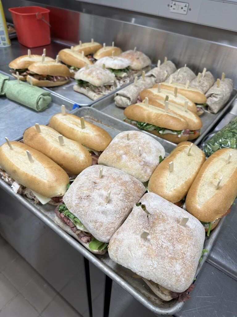 Sandwiches and wraps I made today.