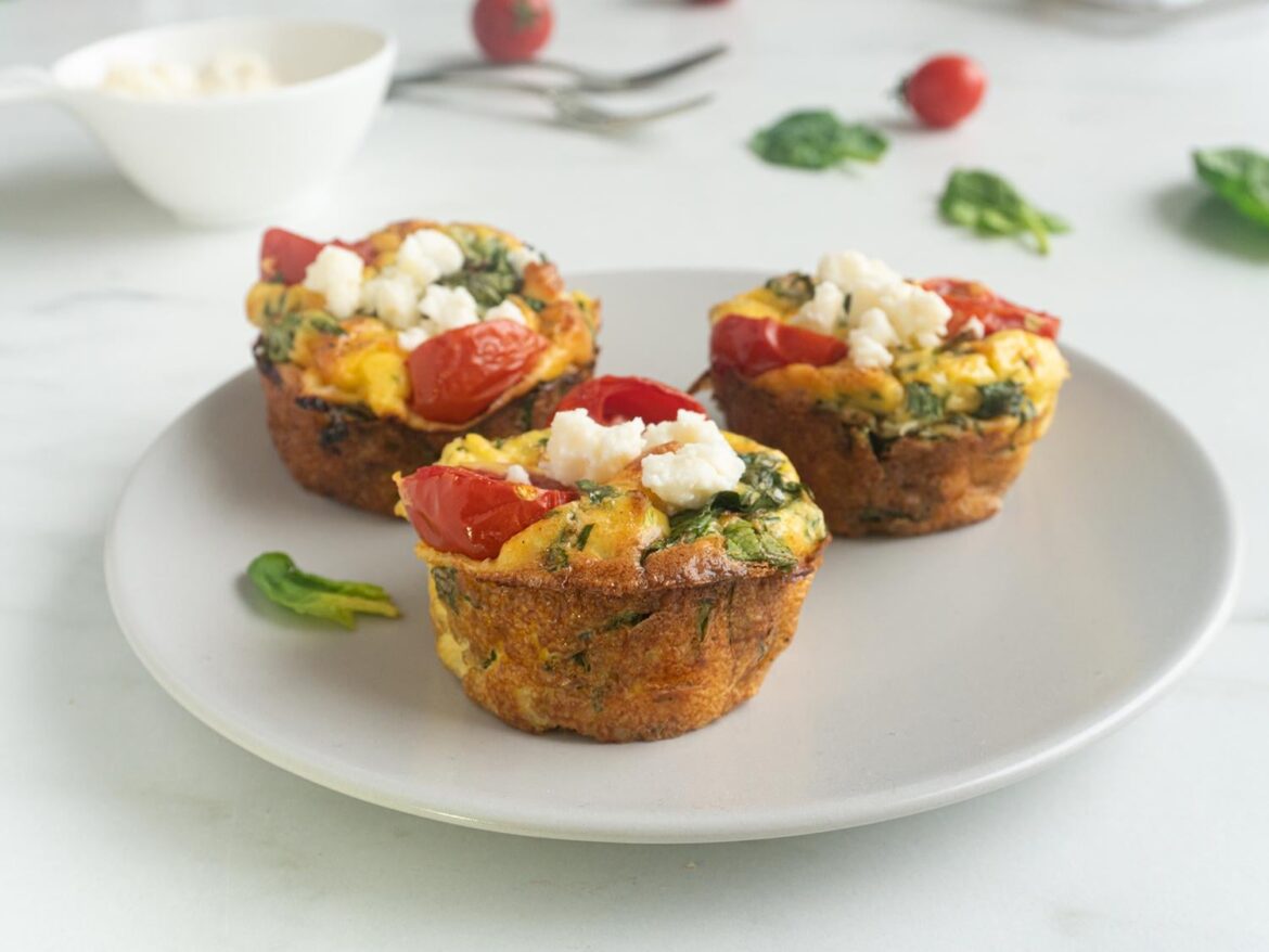 Spinach and Feta Keto Egg Muffins