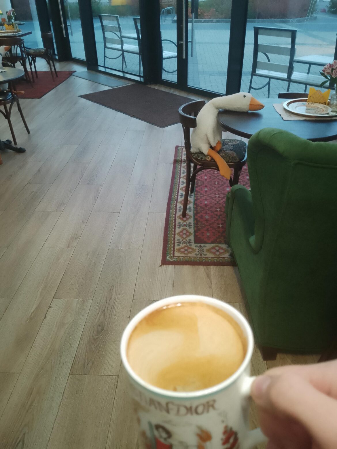 Morning coffee at work