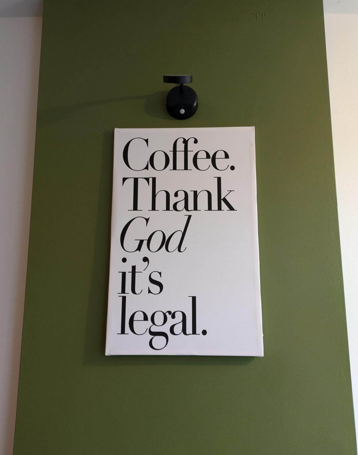 The wall art at this new place made me laugh!