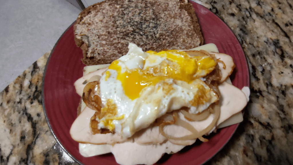 Turkey and egg on rye