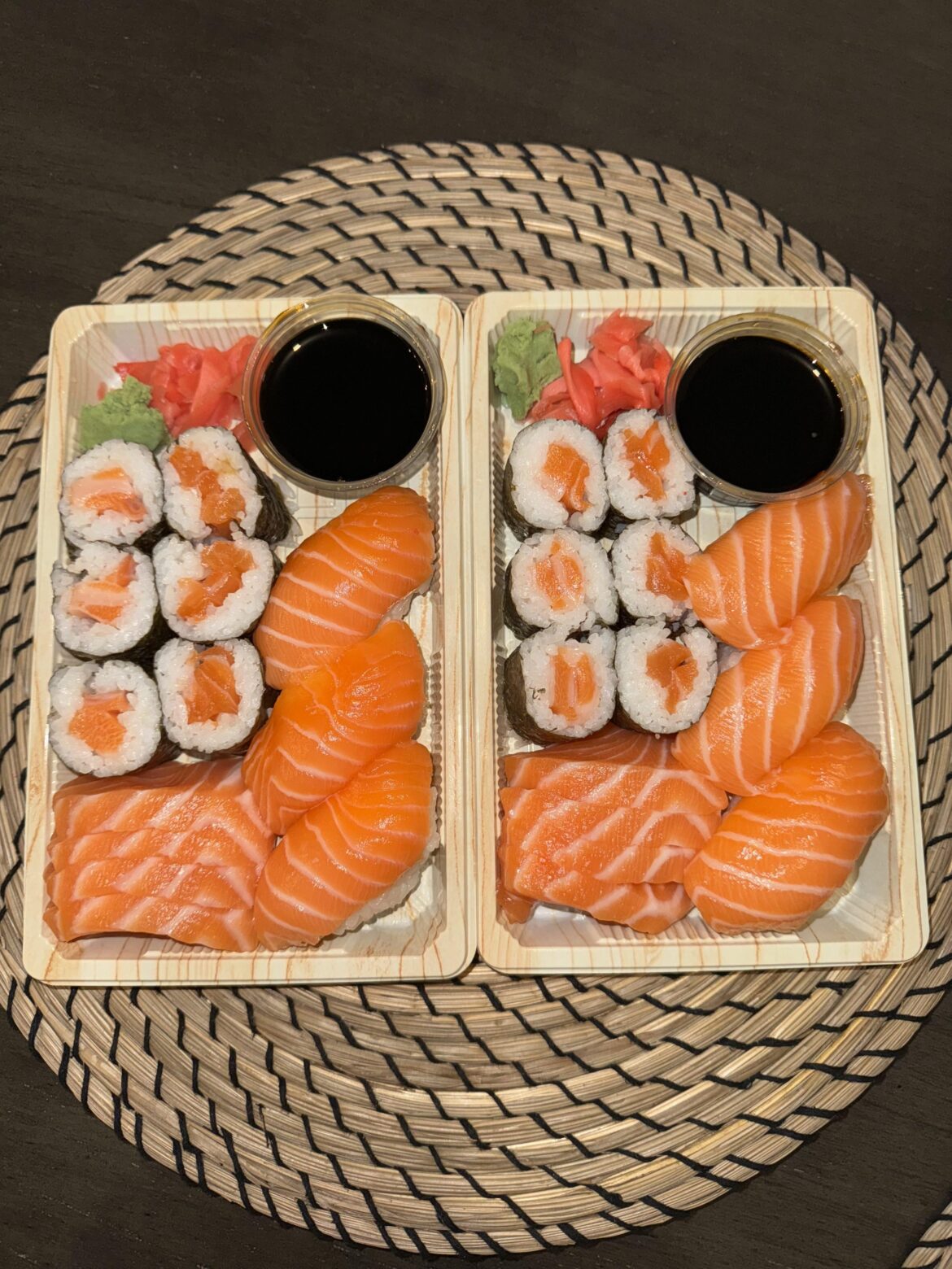 Salmon set (hoso, nigiri & sashimi) at Winners 7 Sushi in Ottawa