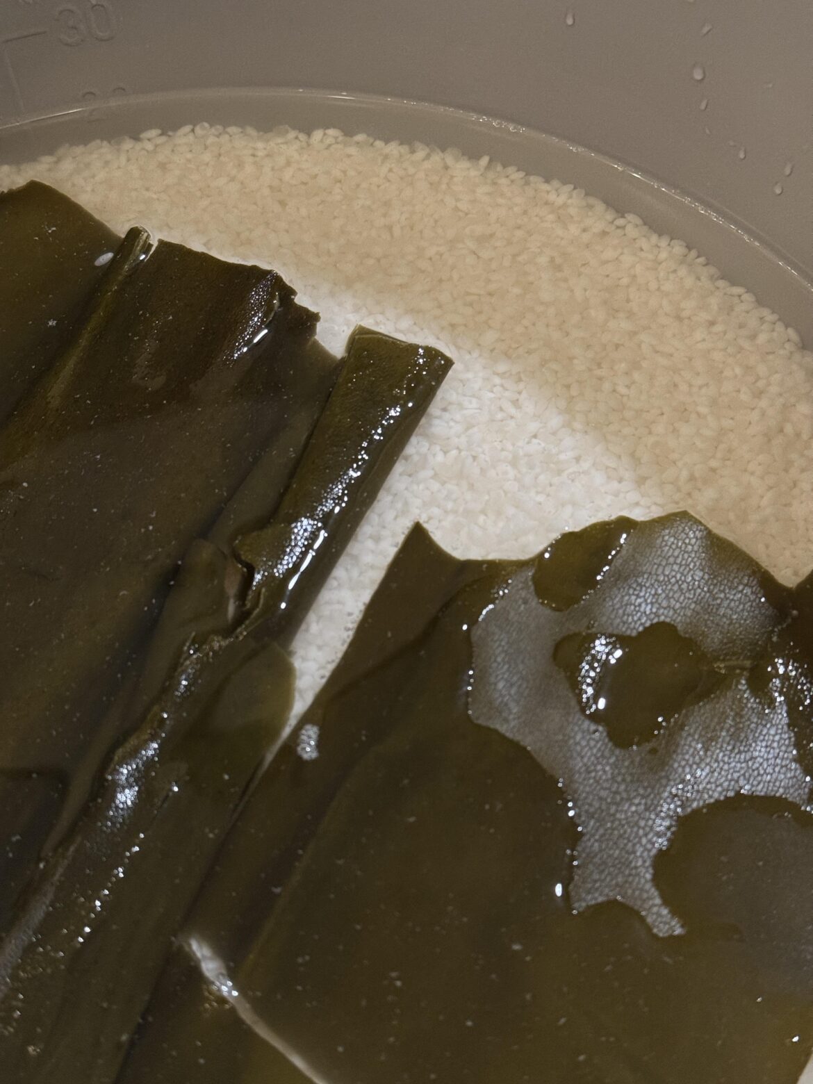 Resting the rice before actual cooking