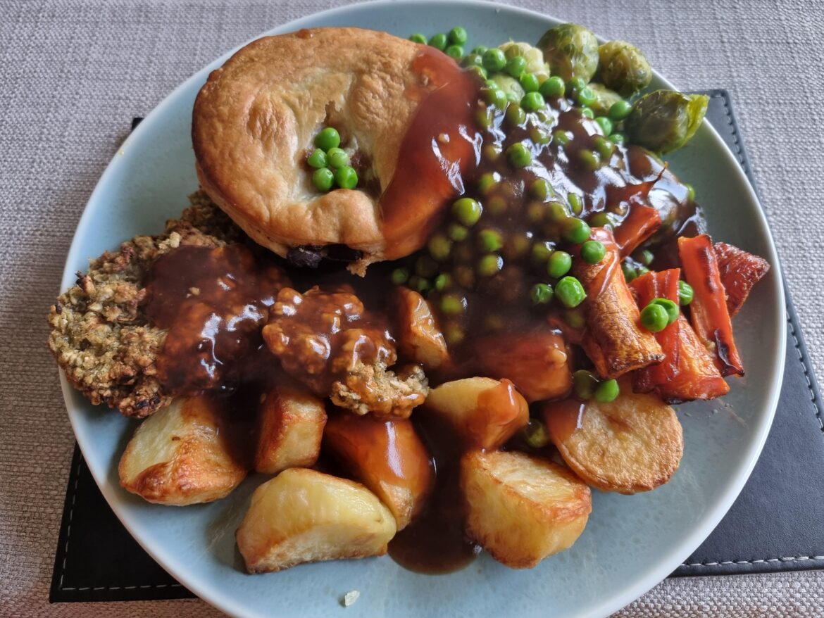 Not been feeling well so my sister made a little roast.