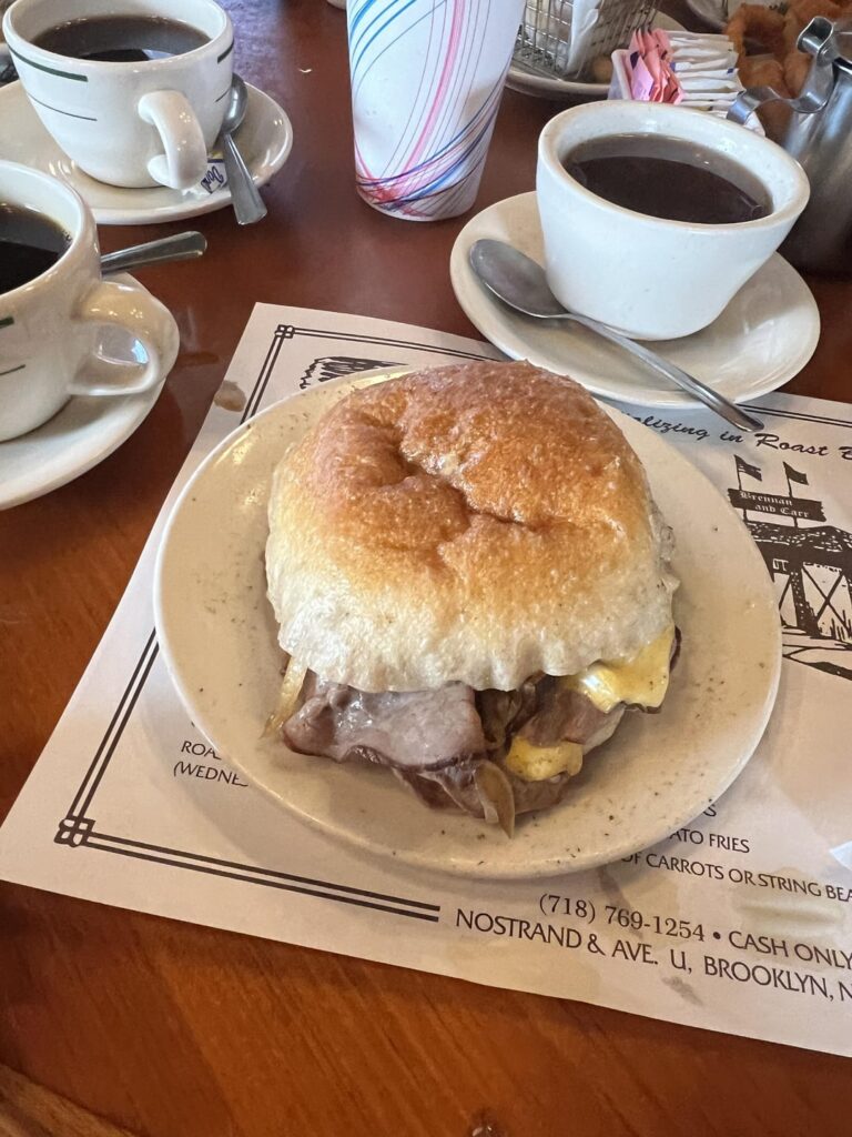 hot roast beef with cheese