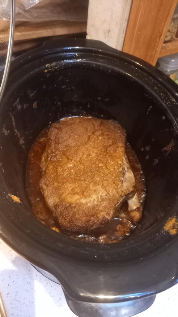 Yesterday's slow cook experiment was lamb shwarma