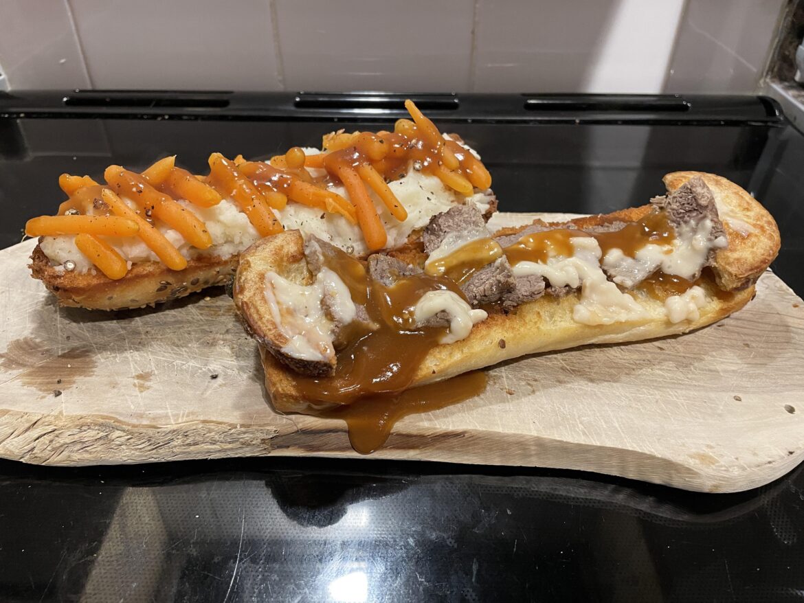 Beef Sunday roast panini, for one.