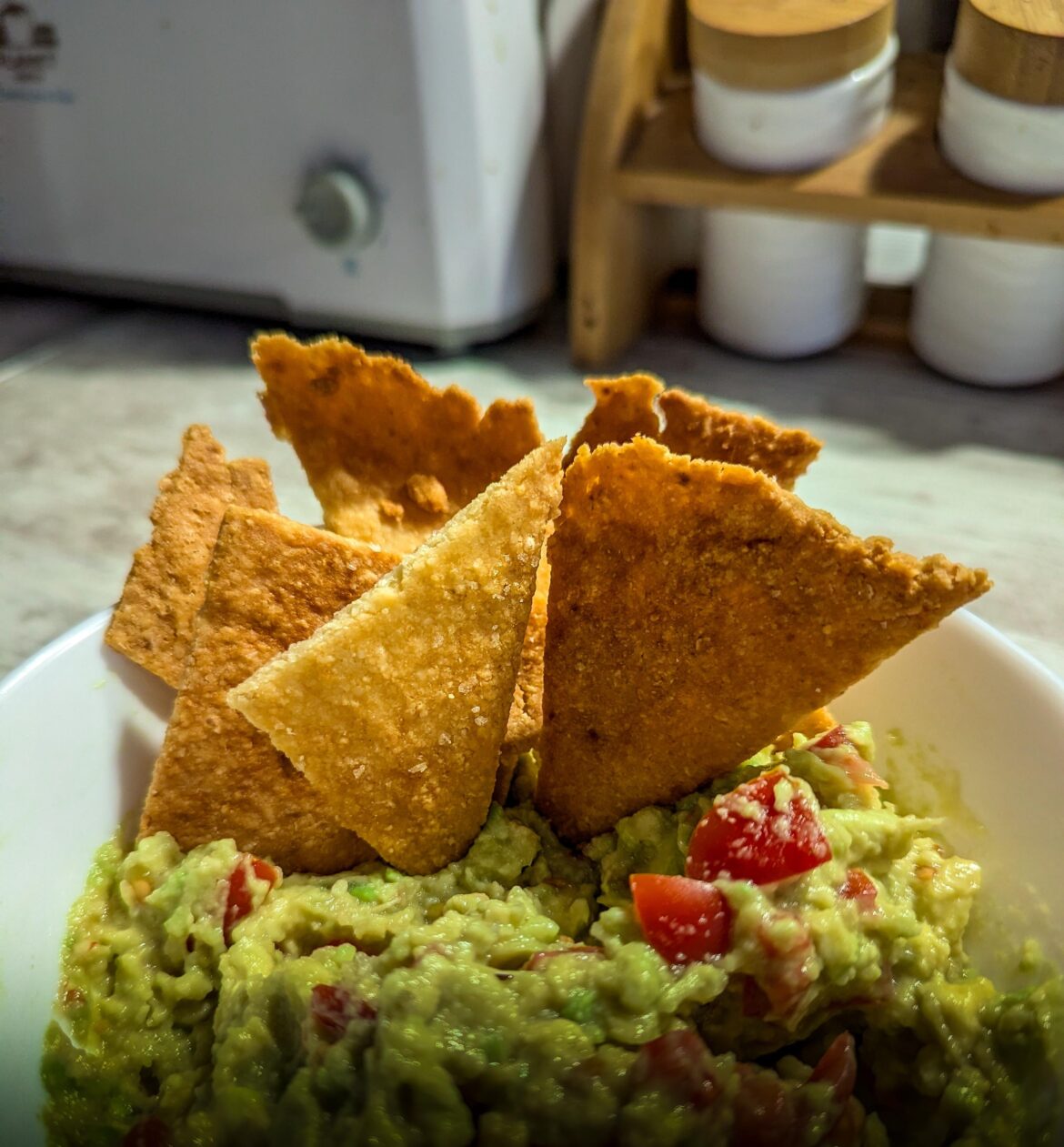 Crispy keto tortilla chips