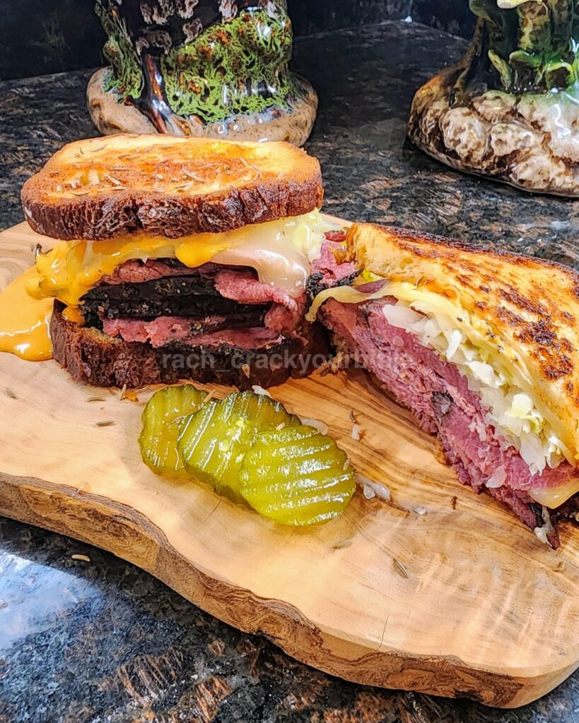My husband asked me to make Reuben sandwiches with the giant pastrami we got from Costco Business Center.