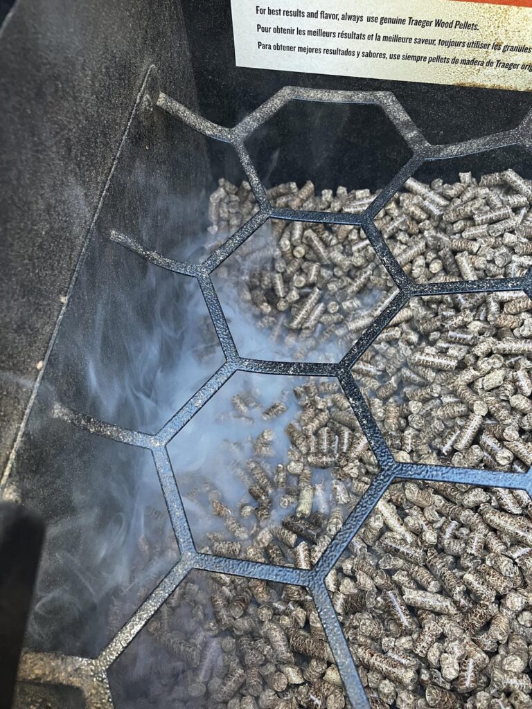 LOTS of smoke coming out of hopper on shutdown cycle. Is that normal?