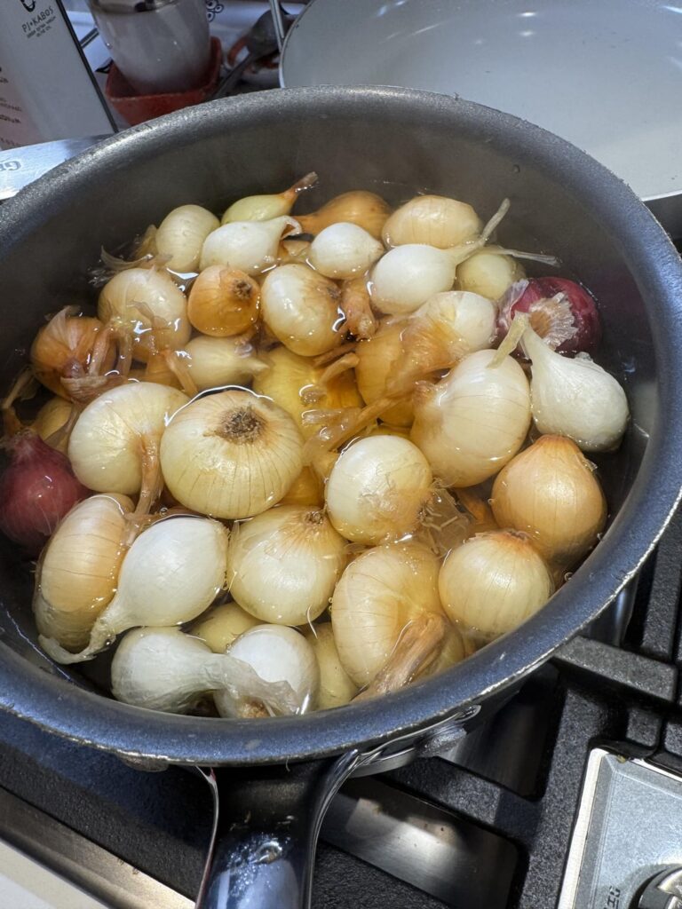 Balsamic glazed onions.