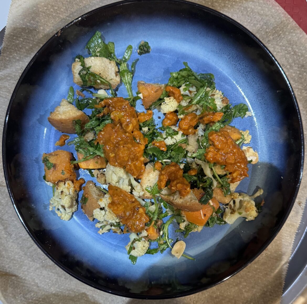 Romesco Roasted Cauliflower Salad