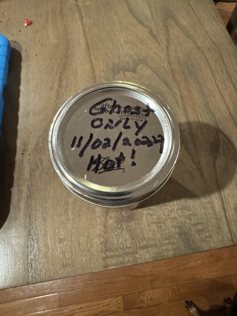 Update: For Christmas, my friend dropped off a jar of all Ghosts and left them whole for maximum pain and glory.