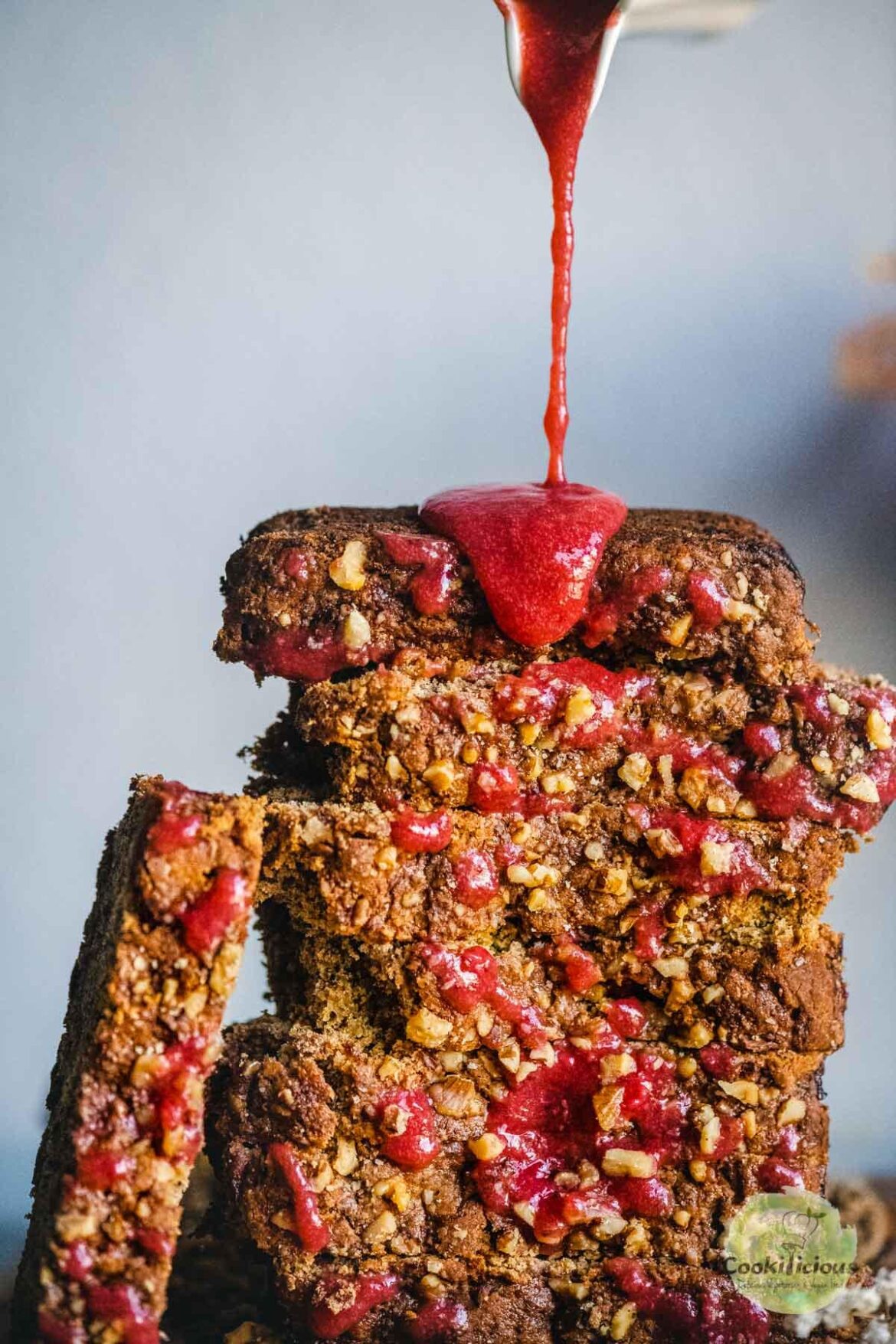 Vegan Gluten-free Banana Strawberry Bread