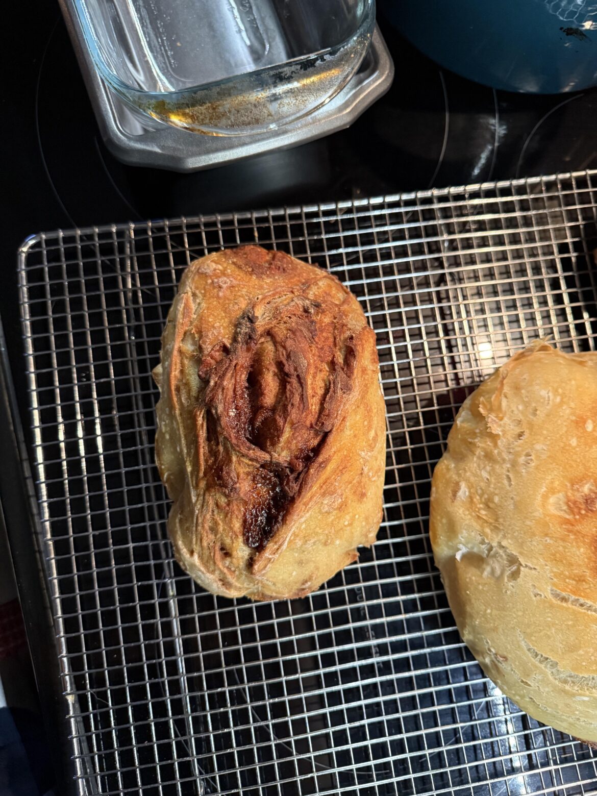 Forgot to score loaf, created this masterpiece.