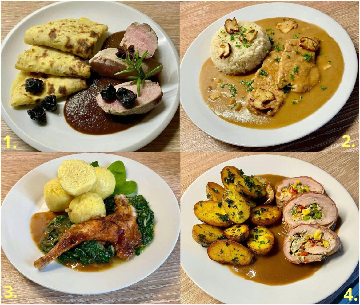 My friend Helen's festive lunch plates