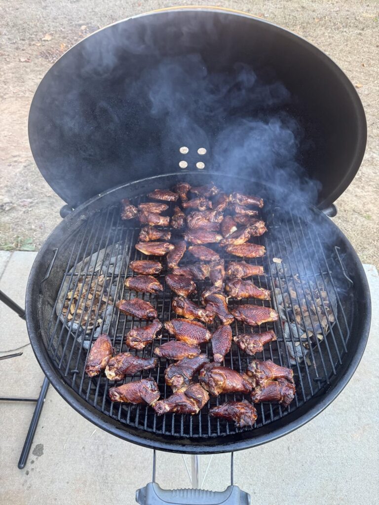 Smoked Wings on the 26” Weber Kettle