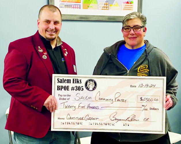 Salem Elks Lodge #305 donates to food pantry | News, Sports, Jobs Salem Elks Lodge #305 donates to food pantry | News, Sports, Jobs