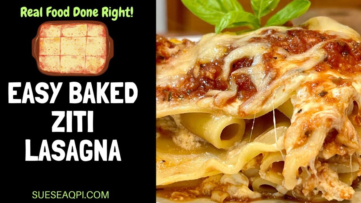 Easy Baked Ziti Lasagna with Ricotta and Cottage Cheese | Healthy Pasta Bake Recipe for the Holidays Easy Baked Ziti Lasagna with Ricotta and Cottage Cheese | Healthy Pasta Bake Recipe for the Holidays