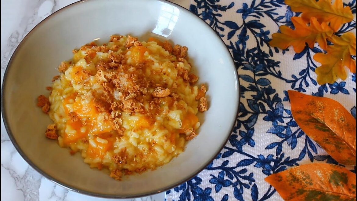 Italian PUMPKIN Risotto with Amaretti ⭐Perfect for the Holidays - Blue and White Recipes