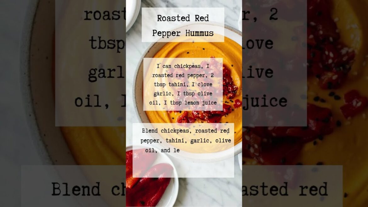Roasted Red Pepper Hummus #short #shorts #shortsvideos #shortvideo #shortsvideos #heathyfood #food Roasted Red Pepper Hummus #short #shorts #shortsvideos #shortvideo #shortsvideos #heathyfood #food