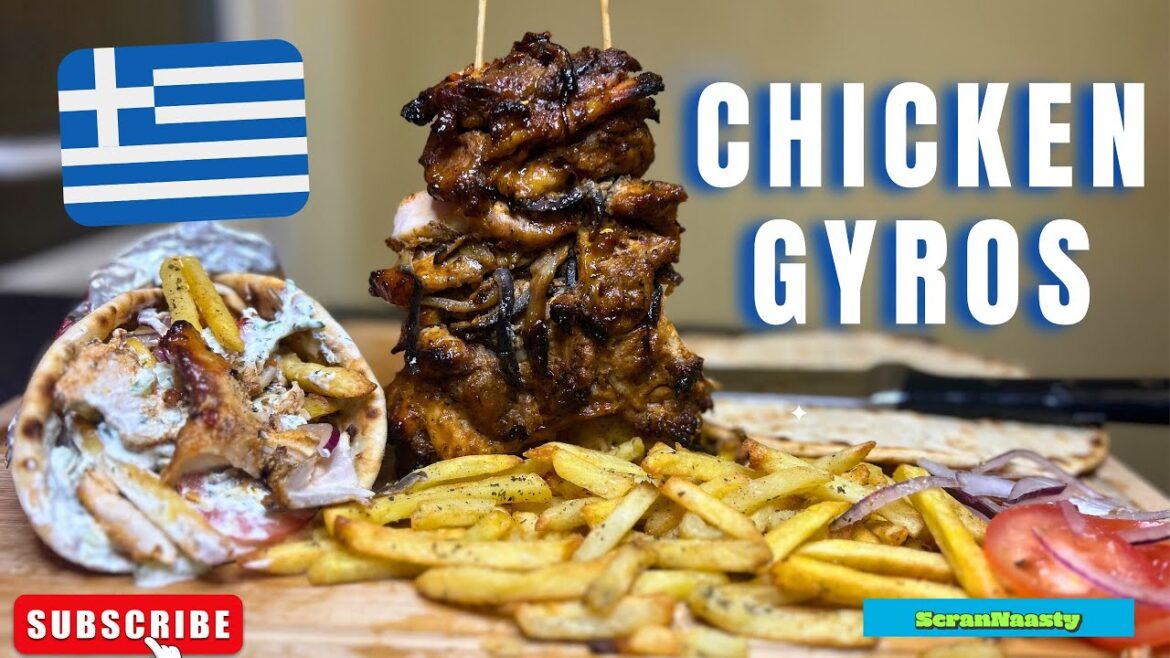 Easy Homemade Chicken Gyros with Tzatziki Sauce!