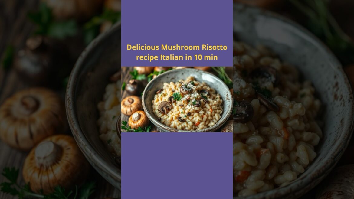 Delicious Mushroom Risotto recipe Italian in 10 min #shorts