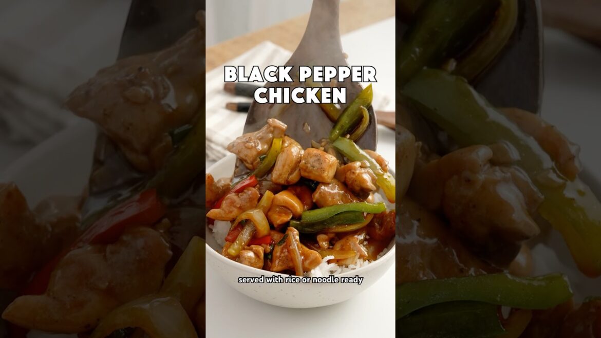 Black pepper chicken stir fry Black pepper chicken stir fry