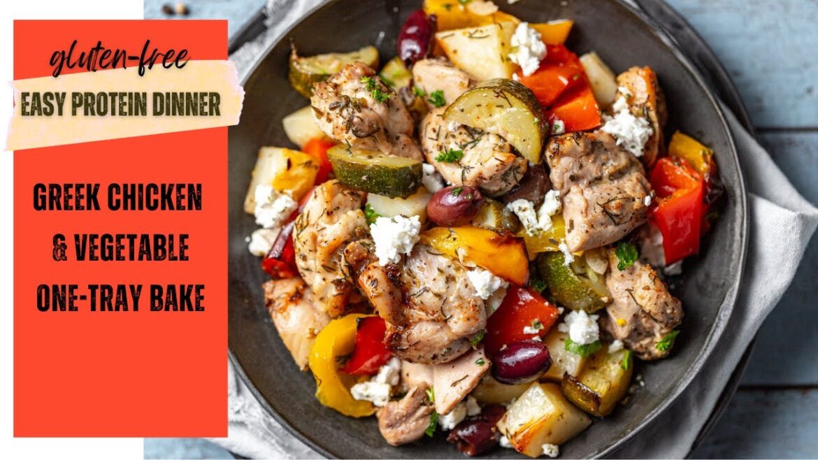 Greek Chicken and Vegetable One-Tray Bake, gluten-free